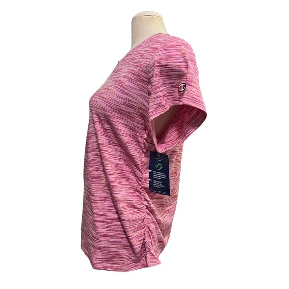 Champion Moisture Wicking Anti Odor Ruched Side Short Sleeve Active Top Sz 2XL W - Picture 4 of 9